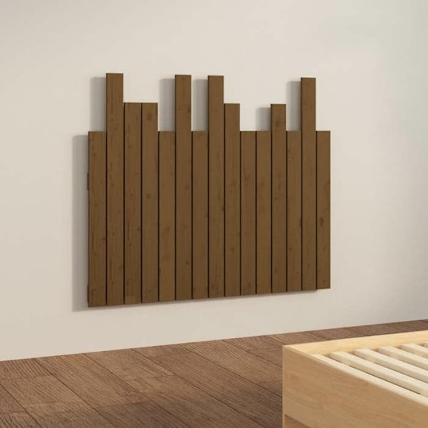 Sänggavelsaccessoar sovrum väggmöbel i palletstil 95,5 x 3 x 80 Ljust brunt massivt trä