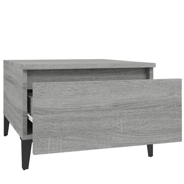 Side table coffee table with drawer 50 x 46 x 35 cm engineered wood gray DEC032534 kastanj