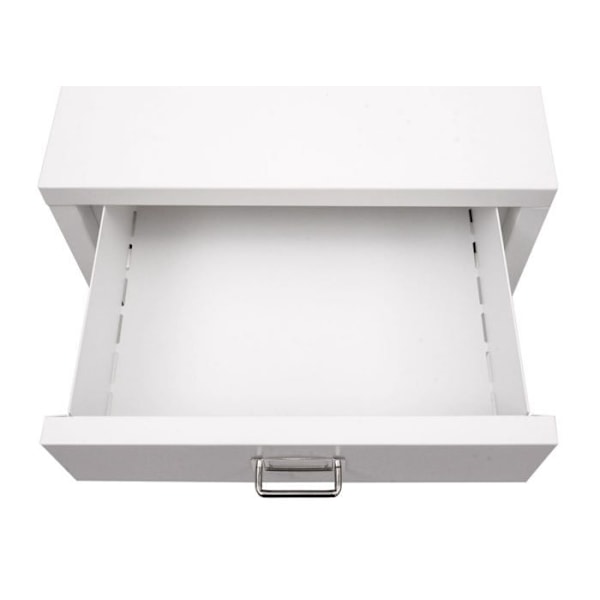 Caisson à tiroirs pour bureau 75 x 40 x 41 cm 6 tiroirs métal blanc 04_0008272 Vit