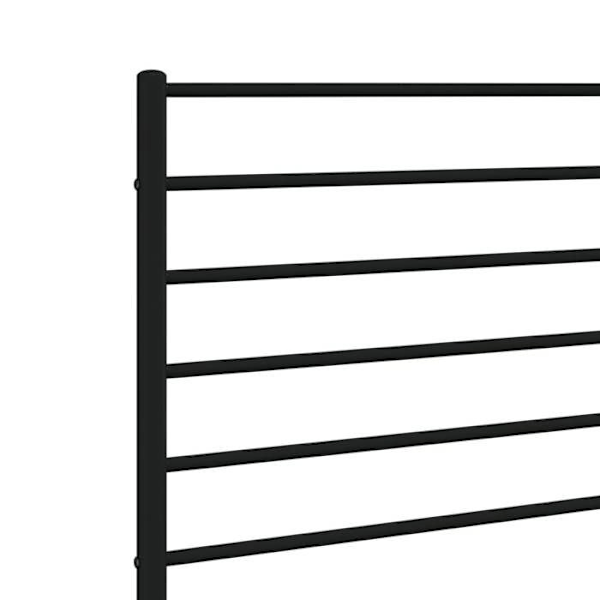 Hovedgærde til seng, soveværelse, møbel 100 metal sort
