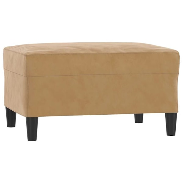 Fotpall för säng 70 x 55 x 41 cm i brun sammet DEC030445 Flerfärgad