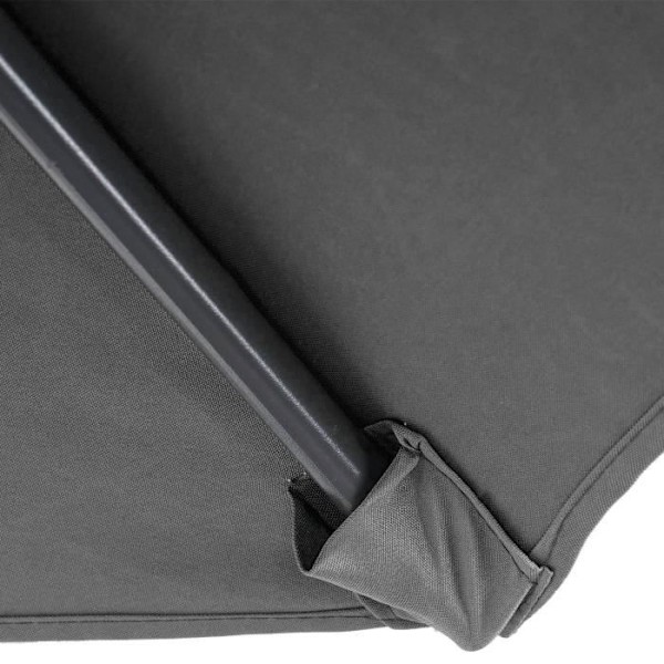 Parasol sport solbeskyttelse Ø 3m vippe polyester/stål 11kg grå uden støtte Grå