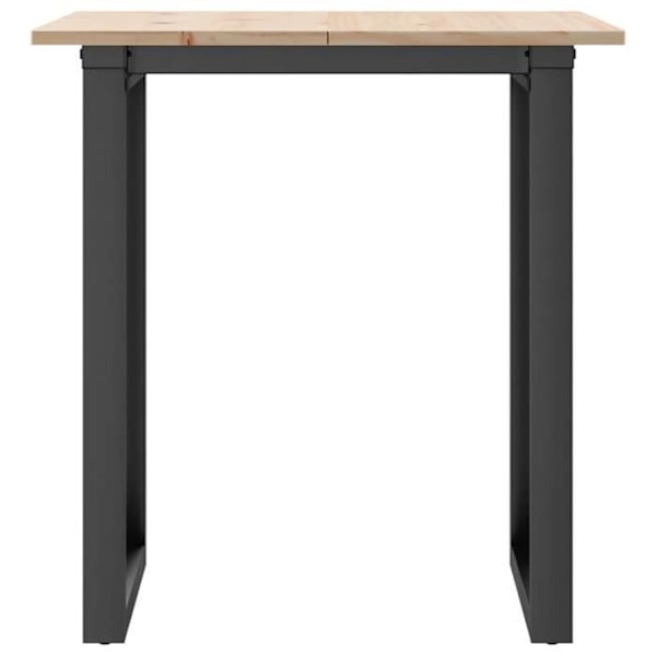 Industriell design matbord 70 x 70 x 75 cm massiv furu och stål DEC036792 kastanj