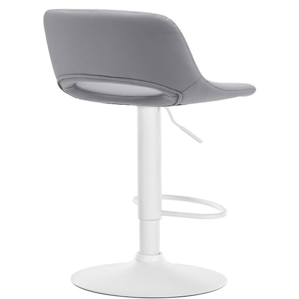 Baari stoolit korkeat tuolit x2 PVC harmaalla jalkatuella valkoisella metallijalalla 10_0004069 Vit
