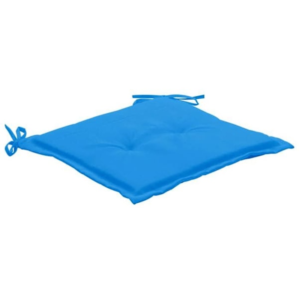 sæt af 2 havebænkepuder 100% polyester blå 50x50x3 cm DEC021729