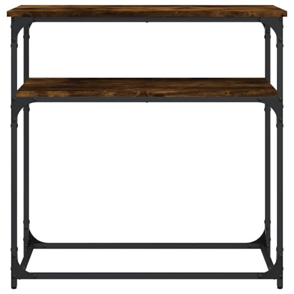 Praktisk bordsconsole med hyllor för en organiserad hall 75 x 35,5 x 75 cm i brun ingenjörsplast och metall DEC03 kastanj