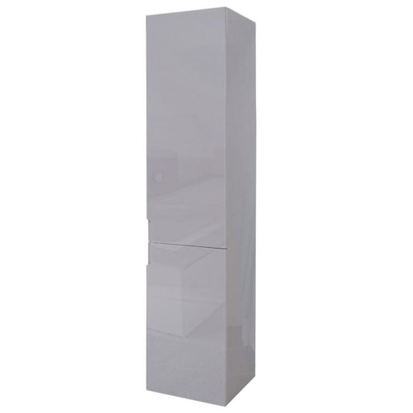 Hængende badeværelsesskab med 2 døre og 2 hylder, højglansfinér 150x30cm grå 04_0001504 Grå