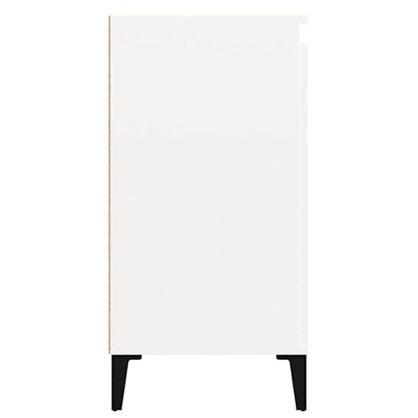 Natskabe med opbevaringsrum og dør 40 x 35 x 70 cm hvidt ingeniørtræ DEC033482 Vit