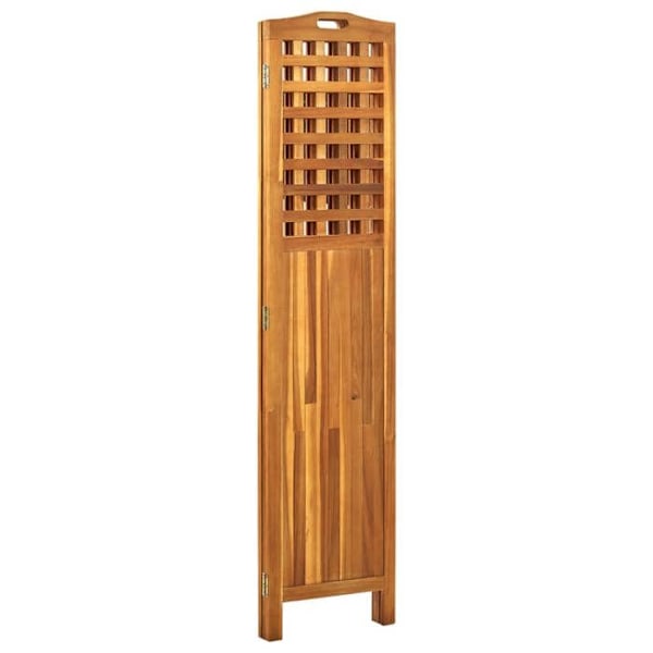 Paravent rumseparator med 3 paneler 121 x 2 x 170 cm i akacietræ mørkebrun DEC030720 kastanj