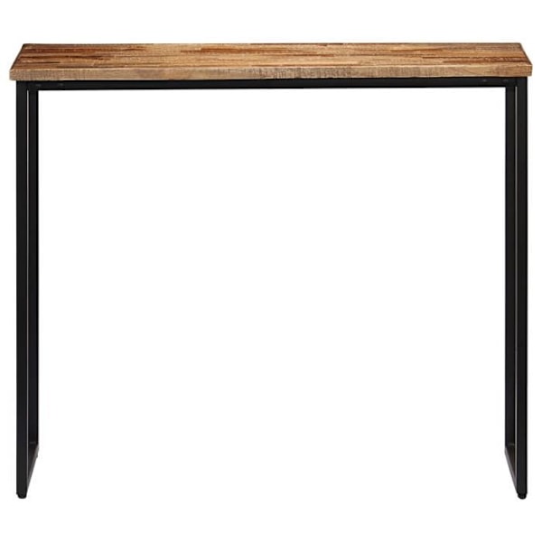 Modern consolebord sidobord 90 x 30 x 76 cm massiv återvunnen teak + stål DEC032260 Flerfärgad