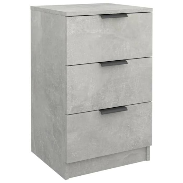 Set med 2 sängbord med lådor 40 x 36 x 65 cm ingenjörsträ grå DEC035387 kastanj