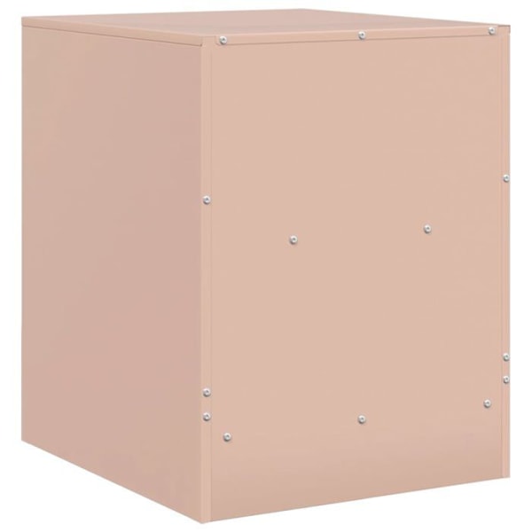 Natbord med skuffe og hylde 34,5 x 39 x 44 cm stål rosa DEC034548 Rosa
