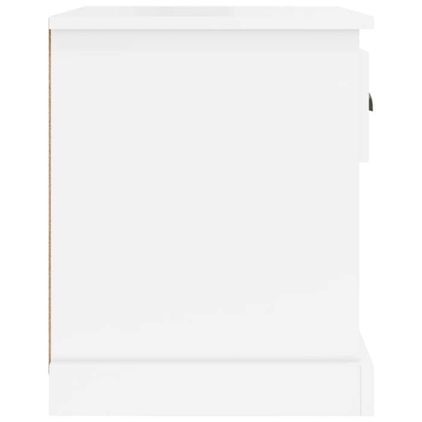 Nattelsbord med skuffe og åbent rum 39 x 39 x 47,5 cm hvidt ingeniørtræ DEC033440 Vit