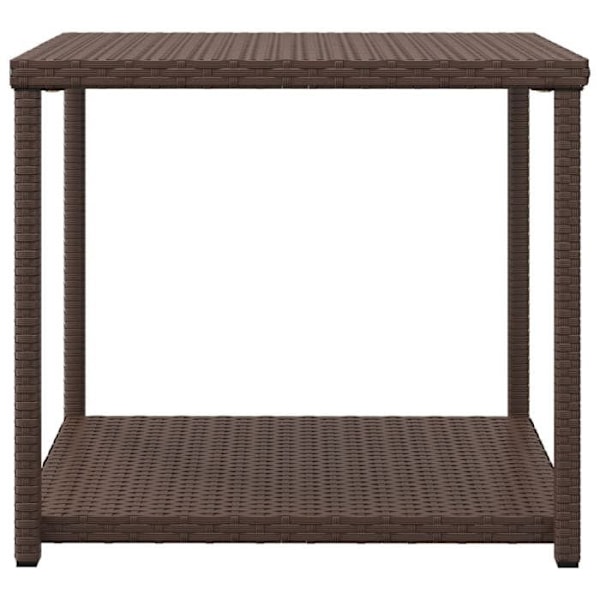 Avlastningsbord för inomhus eller utomhus 55 x 45 x 49 cm flätad resin brun DEC032469 kastanj