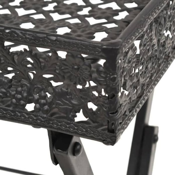 Sammenklappelig sidebord 58 x 35 x 72 cm i sort metal DEC032589 Metall
