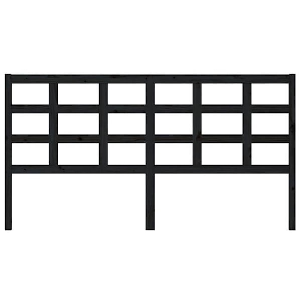 Sänggavel - Ej specificerat - 185,5 x 4 x 100 cm - Massivt trä - Svart - Nutida Svart