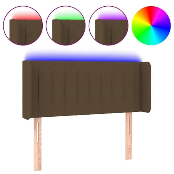 Hovedgærde - LED - Mørkebrun - 93x16x78/88 cm - Klassisk stil - Højdejusterbar Mörkbrun