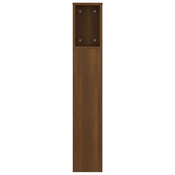 Hovedgærde - MDF - 140 cm - Brun - Indbygget opbevaring - Moderne stil kastanj