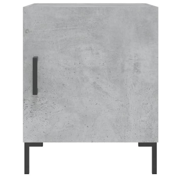 Sæt med 2 natborde med rum med dør 40 x 40 x 50 cm grå ingeniørtræ DEC035396 kastanj
