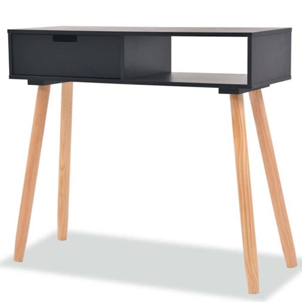 Moderne entrekonsol møbel med skuffe 80 x 30 x 72 cm MDF sort DEC031738 Svart
