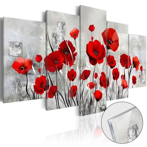 Acrylic glass taulu - Tulipunainen pilvi [Lasi] 100 x 50