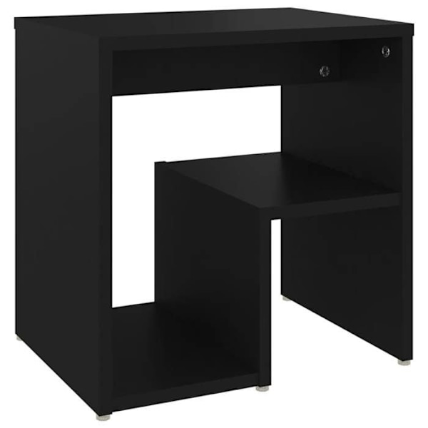 Nattbord med hylder 40 x 30 x 40 cm sort ingeniørtræ DEC034391 kastanj