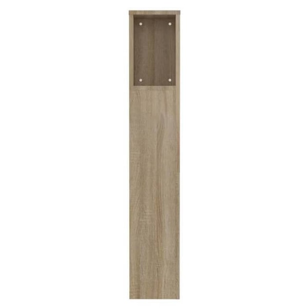 Hovedgærde med opbevaring, sengetilbehør, natbord, hylde 100 x 18,5 x 104,5 MDF i egfarve
