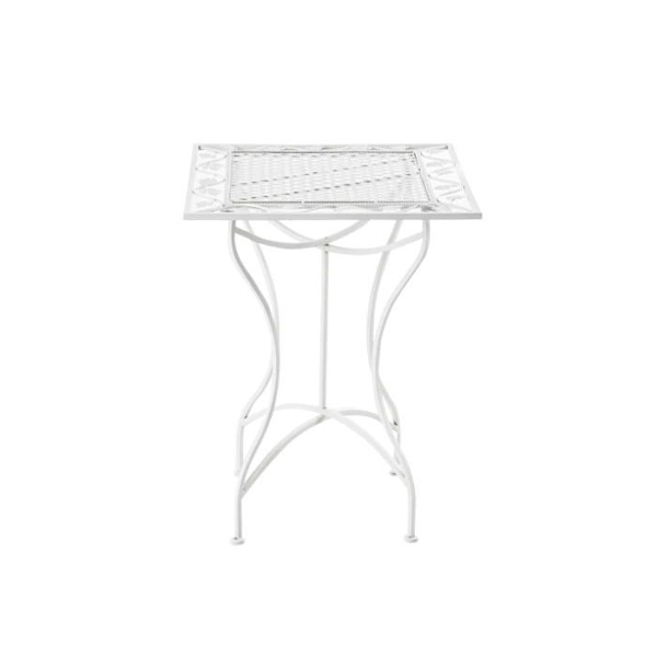 Trädgårdsbord terrass balkong design rustik i vit smide 10_0003041 Vit