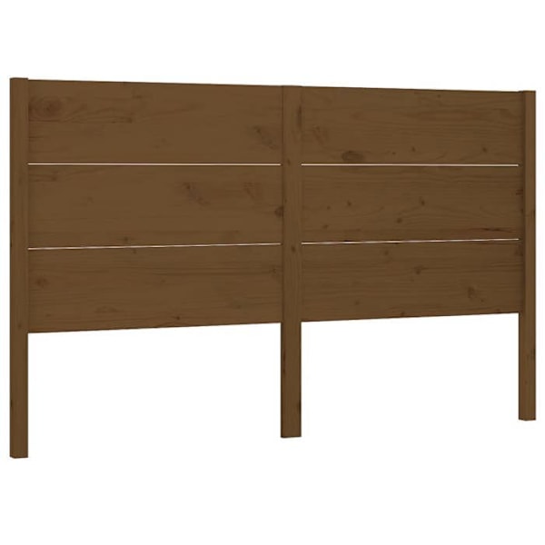 Hovedgavl til seng til soveværelse møbel 126 x 4 x 100 cm lysbrunt massivt træ TDL0203058