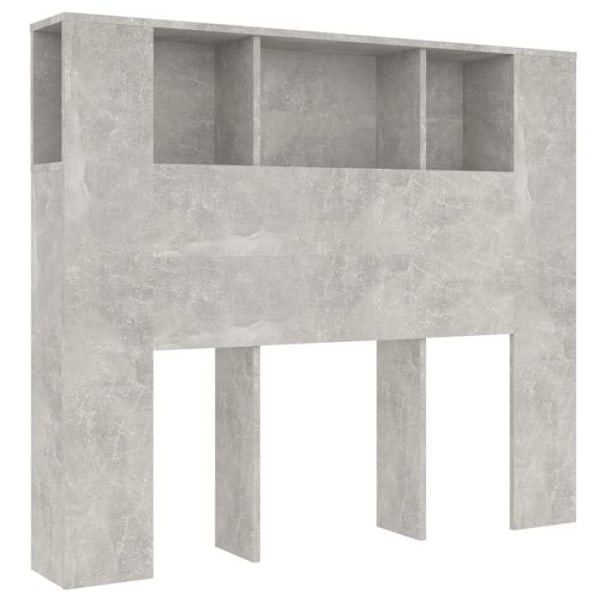 Hovedgærde - MDF - 120x18,5x104,5 cm - Grå - Moderne - Indbygget opbevaring Grå
