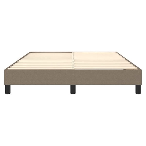 Sommier med lameller på ben, rammemadrasse 140x190 cm, taupe stof TDL0206937
