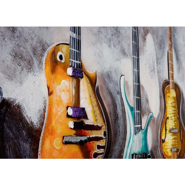 Oljemålningar gitarrer 100% väggmålning 3D handmålad av L 120 av 80