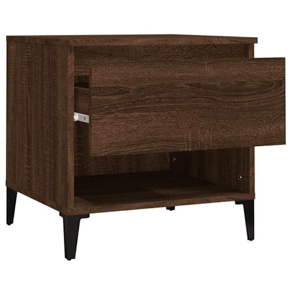Konsolbord til sofa 50 x 46 x 50 cm brun ingeniørtræ DEC032407 kastanj