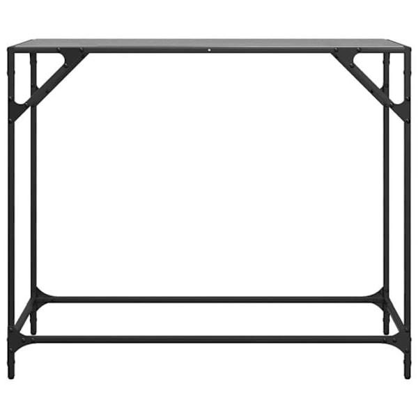 Bordkonsole med glas- og sort stål top 98 x 35 x 81 cm DEC031345 Svart
