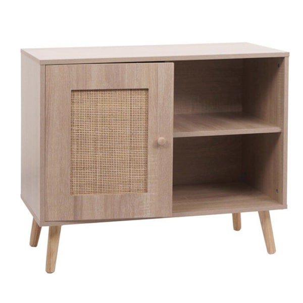 Kommode skab buffet opbevaringsrum i kubu og melamintræ 67x80x38 cm eglook 04_0006517 kastanj