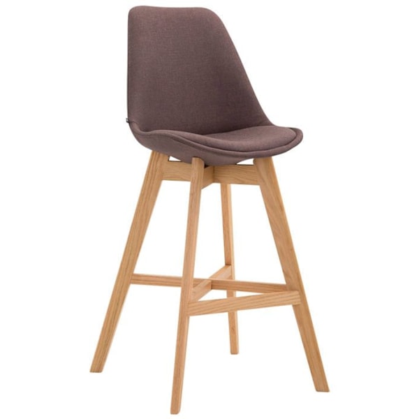 Barstol hög design skandinavisk modern i brunt tyg