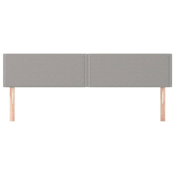 Sängynpääty vuodehuoneen kaluste kahtena osana 90 x 5 x 78/88 cm vaalea harmaa kangas TDL0206404 Grå