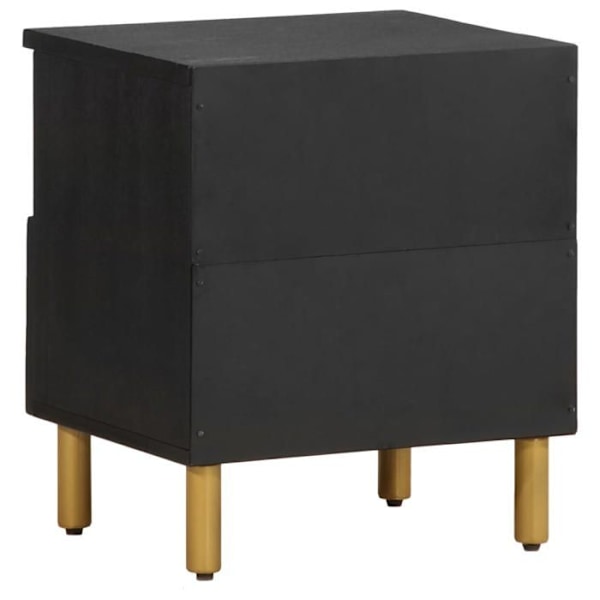 Yöpöytä ovella ja avoimella osastolla 40 x 33 x 46 cm musta technoboor DEC034409 kastanj