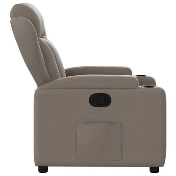 Fauteuil relax TV med komfortabel polstring og manuel vinkelfunktion i taupe stof DEC028197 Guld