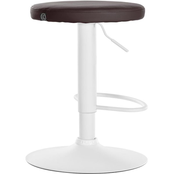 Barstolar - Décoshop26 - TDB10678 - Set om 2 - Höjdjusterbara - Modern design Vit