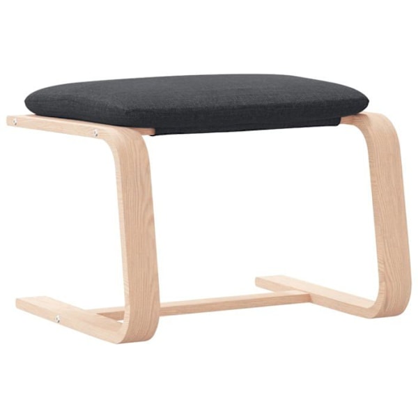Moderna loungefåtölj med soffdesign och mörkgrå tygfotstöd DEC026519 Grå