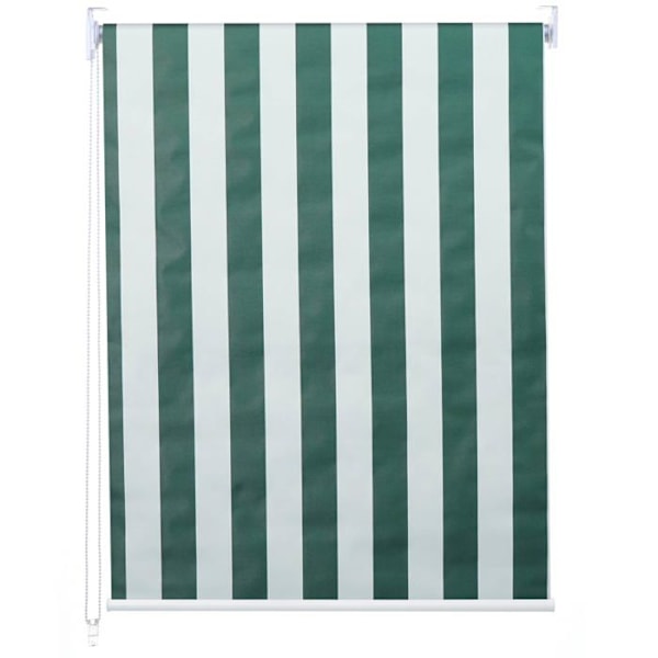 Butiksrullgardin - Ej specificerat - 90x160 cm - Opaques - Vit och Grön - Mörkläggande Vit, Grön