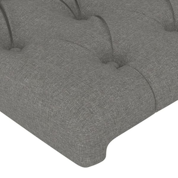 Hovedgærde til seng, soveværelse møbel med sidekant 103 x 16 x 78/88 cm mørkegrå stof TDL0205063 Grå
