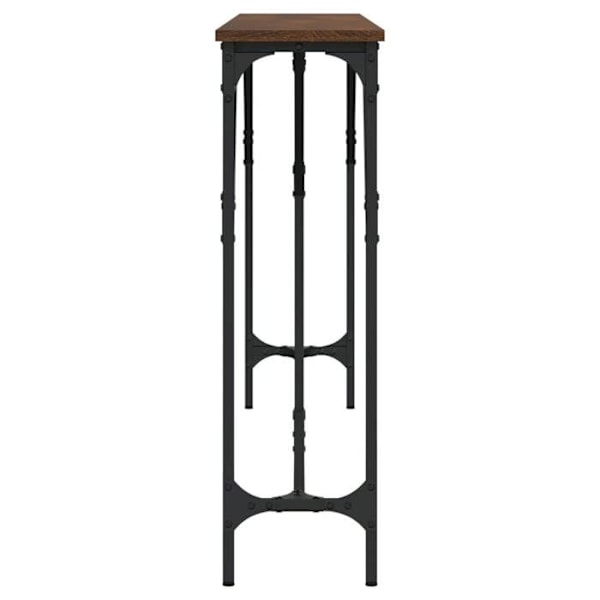 Konsolbord praktiskt för en organiserad entré 180 x 23 x 75 cm ingenjörsträ och metall DEC031866 kastanj