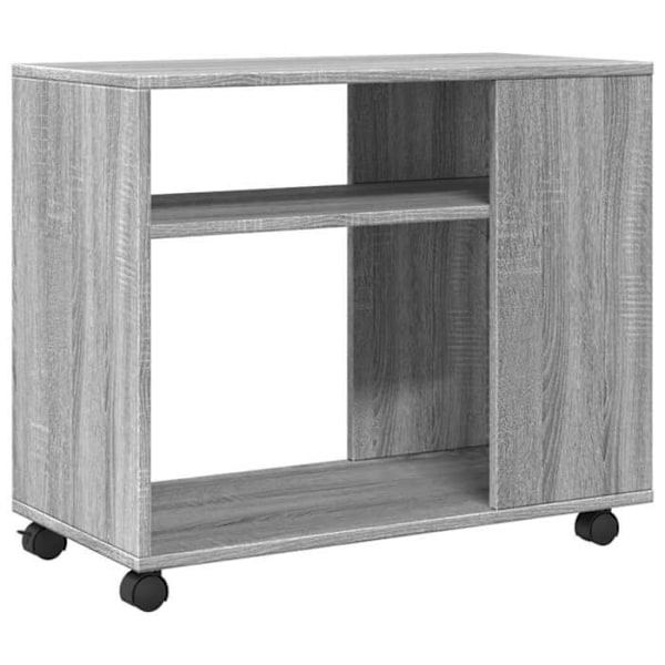 Konsolbord på hjul 70 x 35 x 60 cm i grå ingeniørtræ DEC032337 kastanj