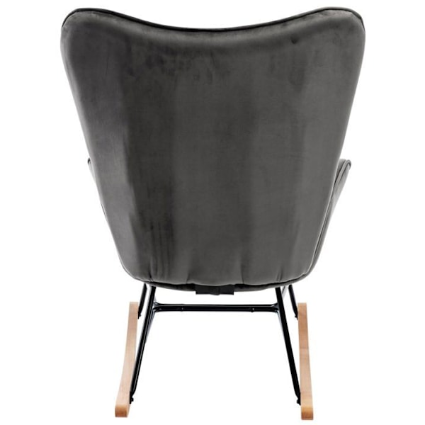 Gungstol - FAB - Dekorativ knapp - Mörkgrå sammet - Modern design - Bekväm Grå