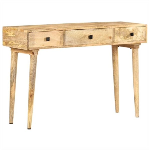 Moderne entrekonsol møbel sidebord med skuffer 115 x 35 x 76 cm mango træ DEC031539 kastanj