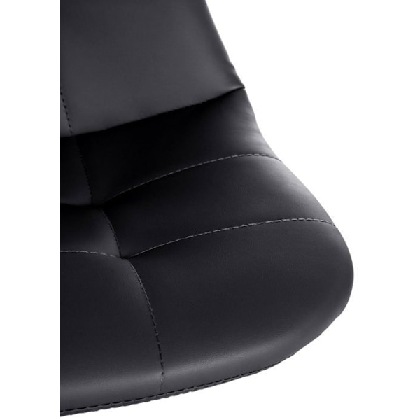 Barstol x1 med justerbar fodstøtte, drejelig, sort PVC sæde, forkromet metalramme 10_0004826 Metall