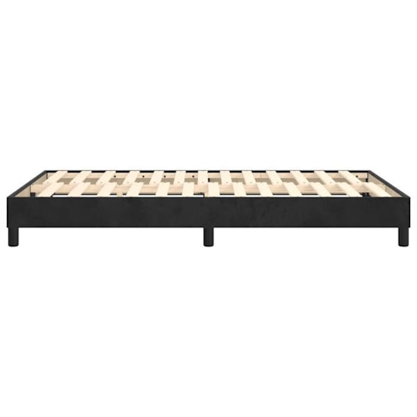 Sängram - Soier - 120x200 cm - Svart sammet - 1 plats - Inkluderad sängbotten Svart