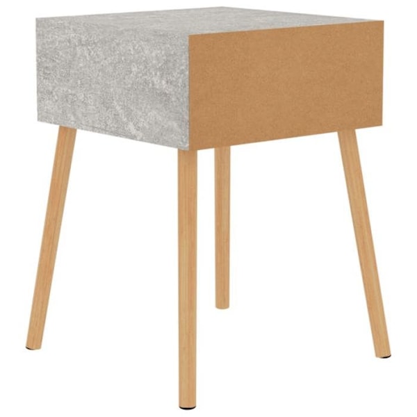Yökappe, jossa on laatikko 40 x 40 x 56 cm harmaata teknistä puuta DEC034028 kastanj
